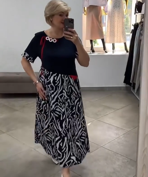 🌸Damska casualowa sukienka patchworkowa