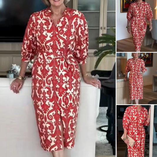 🌸Elegancka i stylowa sukienka z nadrukiem