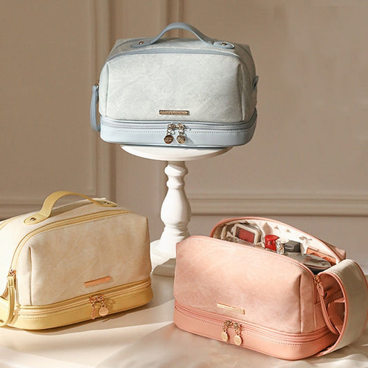 Dwuwarstwowa duża damska kosmetyczka