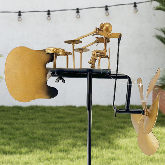 🏠Ręcznie robiony metalowy wiatrak perkusyjny - dekoracja wtyczki uziemienia