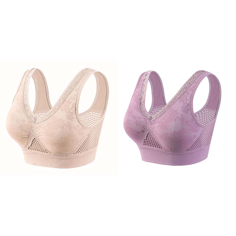 【🔥50 % rabatt! ✨Köp 1 få 1 gratis - 2 st】Bekväm lyftande behå i ren bomull utan knappar-15