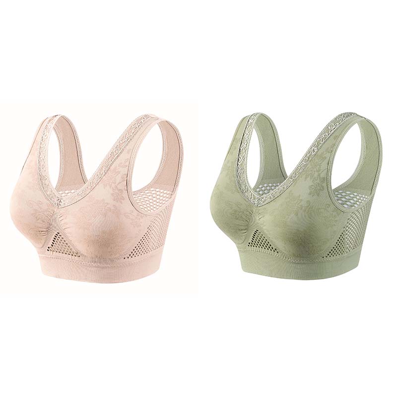 【🔥50 % rabatt! ✨Köp 1 få 1 gratis - 2 st】Bekväm lyftande behå i ren bomull utan knappar-16