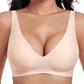 🔥50 % rabatt! 💕 Jelly Trådlös BH – 9 färger | S–3XL | Sömlös, Push-Up, Djup V-ringning | Vardagskomfort-23