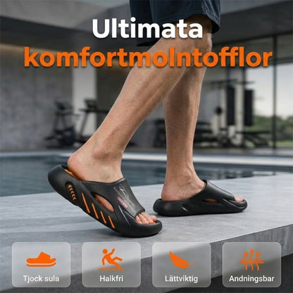 ☁️ 🎁Nyhet 50 % rabatt | Halkfria molnslides med tjock sula för herrar