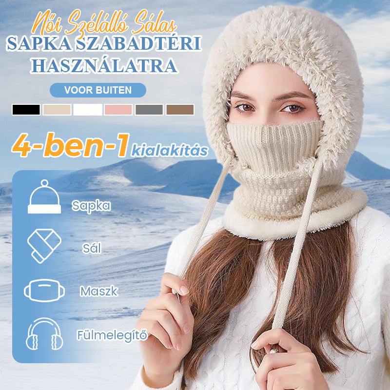 ❄️Damvinter enhällig mössa-halsduk-mask 4 i 1-1