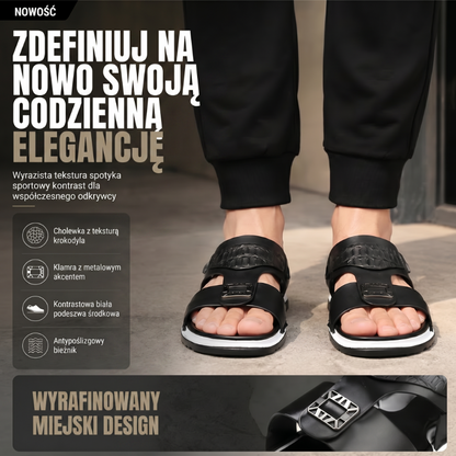 👞 Męskie skórzane sandały na lato