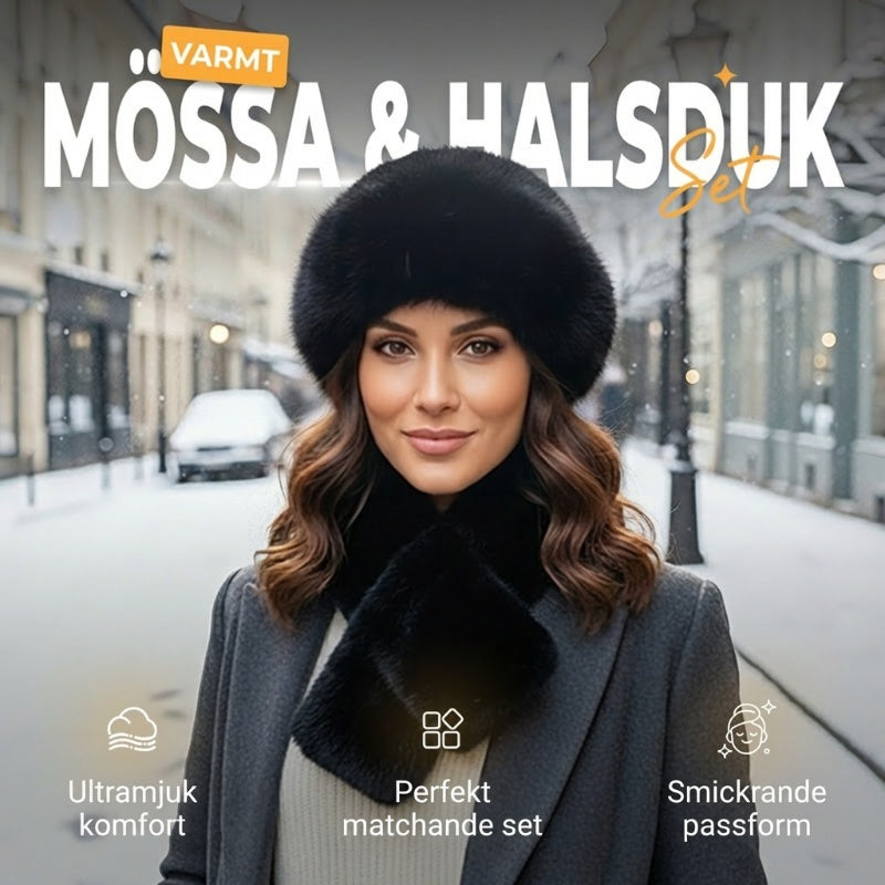 🔥 VINTERREA 50% RABATT! ❄️ Fluffig Pälskeps – Varm Vinterkeps + Gratis Matchande Halsduk-1