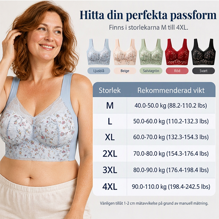🔥Sista dagen Köp 1 och få 2 gratis 🔥- Plus Size Sömlös Push Up Trådlös BH-2