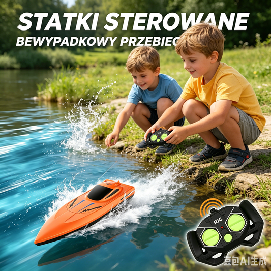 ✨ Szybka łódź z dwoma silnikami i zdalnym sterowaniem,🚤 świetny prezent dla dzieci