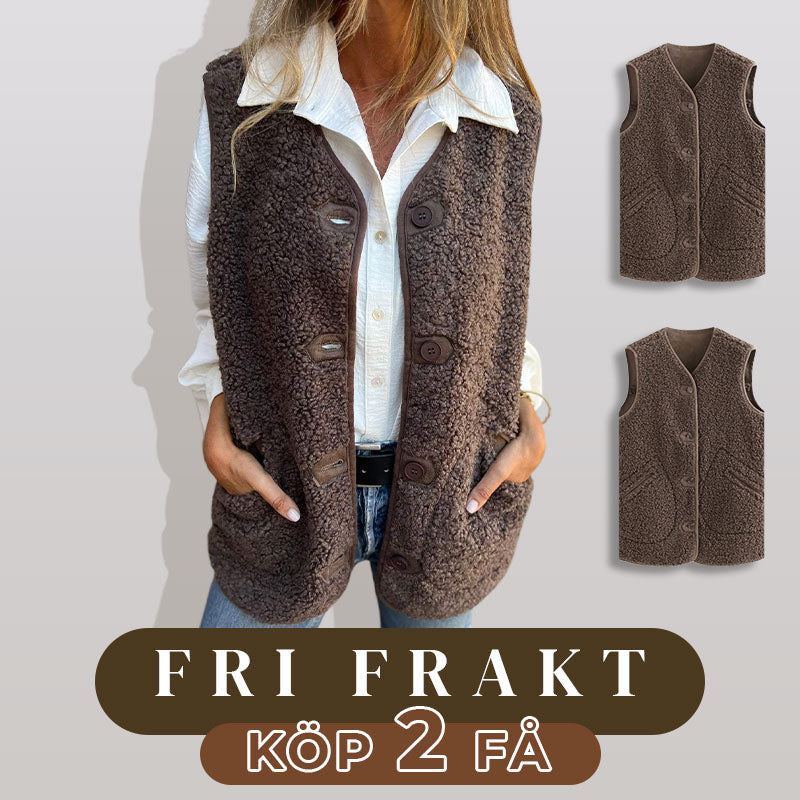 🧥 Kvinnors höstväst – knäppbar, kort och varm, mjuk och bekväm, perfekt för höst och vinter! ✨-8