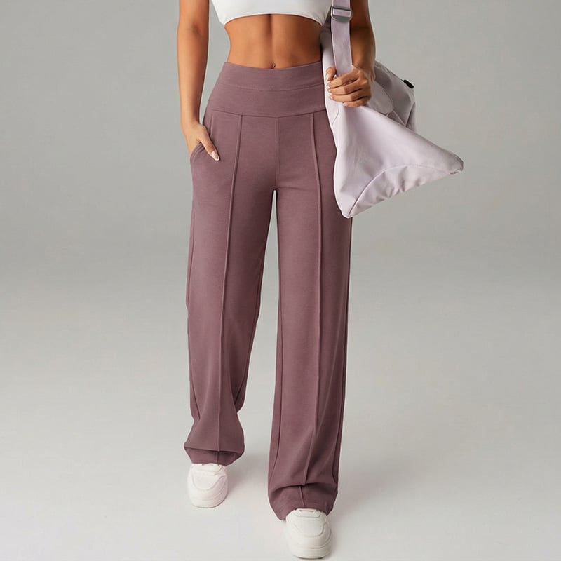 👖 50% RABATT! 💃 Dambyxor med Raka Ben – Enfärgade, Lösa & Bekväma – Perfekt för Vardag och Kontor 👜-19