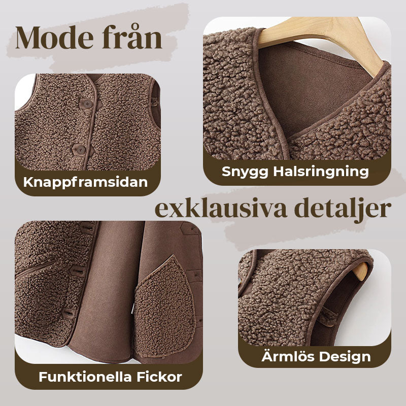🧥 Kvinnors höstväst – knäppbar, kort och varm, mjuk och bekväm, perfekt för höst och vinter! ✨-2
