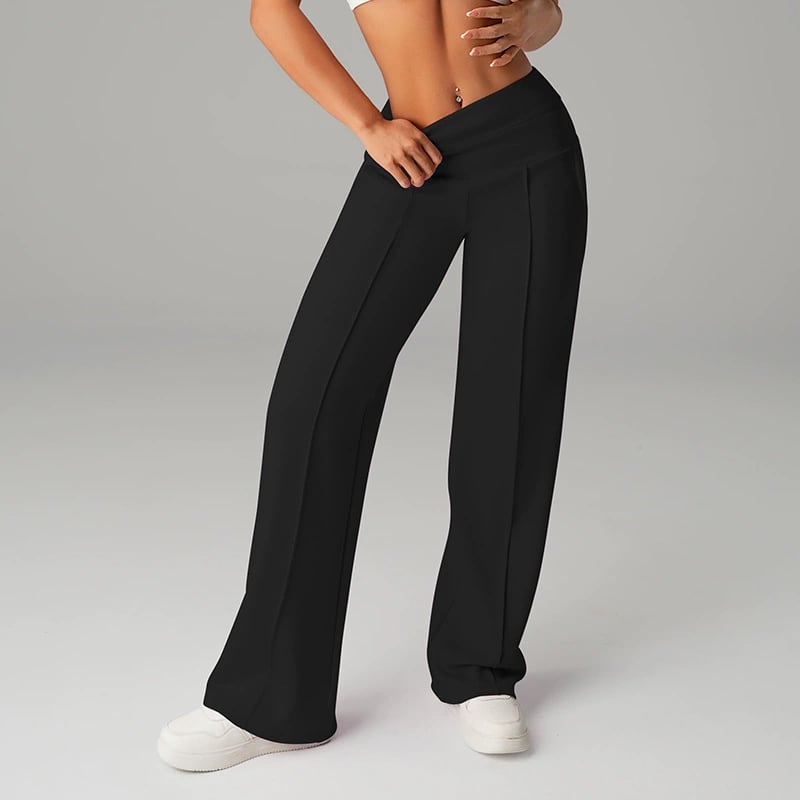 👖 50% RABATT! 💃 Dambyxor med Raka Ben – Enfärgade, Lösa & Bekväma – Perfekt för Vardag och Kontor 👜-9