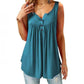 💥49% rabatt👚 Comfy Loose Button Ärmlös linne för kvinnor💕-3