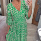 [S-5XL]💃Elegancka długa sukienka z nadrukiem z dekoltem w szpic