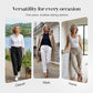 🔥50 % RABATT IDAG! 🌸Dambyxor i bomullslinen med elastisk midja ✨Luftiga, ledig passform och lätt sommarstil-17