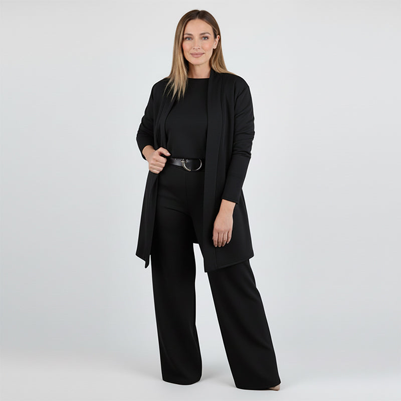 ⏳Tidsbegränsat specialerbjudande⏰Elegant 3-delat set med lång kofta, topp och byxor💞-18
