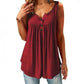 💥49% rabatt👚 Comfy Loose Button Ärmlös linne för kvinnor💕-1
