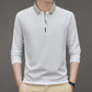 🔥köp 2 gratis frakt🔥herr Business Casual Enfärgad Slagkrage Bas-T-shirt-6