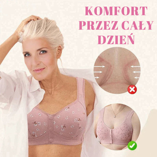 🌸 Bawełniany biustonosz Premium z rozcięciem z przodu