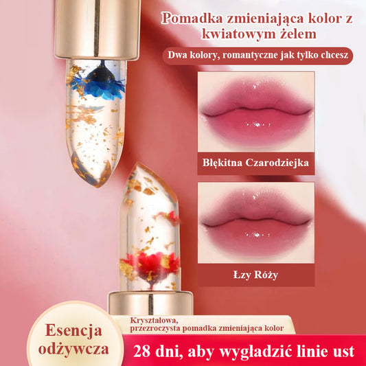 Pomadka zmieniająca kolor Crystal Jelly Flower ✨ najlepszy prezent na świecie!🎁