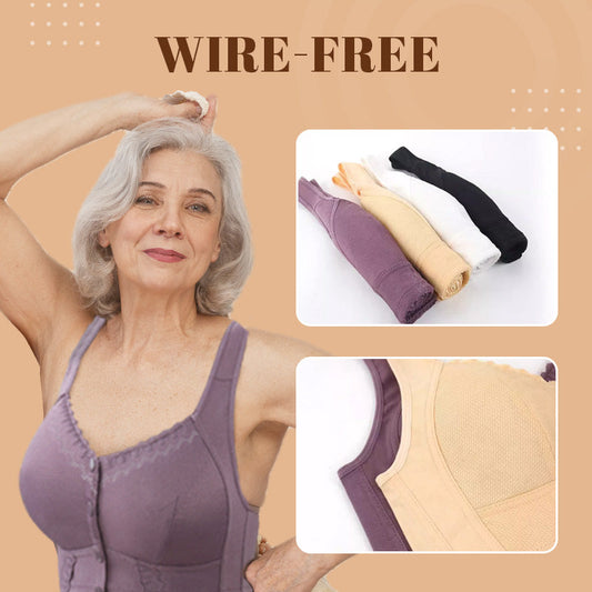 【1+1 Bezpłatnie】🌸 Oddychający biustonosz damski Plus Size zapinany z przodu