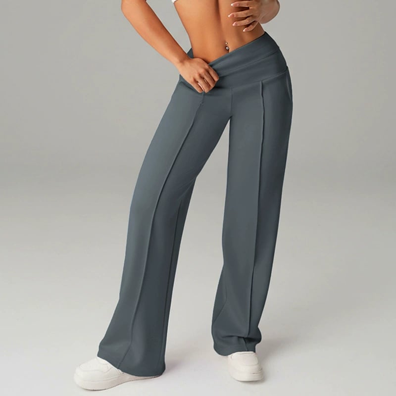 👖 50% RABATT! 💃 Dambyxor med Raka Ben – Enfärgade, Lösa & Bekväma – Perfekt för Vardag och Kontor 👜-14