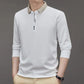 🔥köp 2 gratis frakt🔥herr Business Casual Enfärgad Slagkrage Bas-T-shirt-23