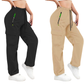 🔥50% 💥 Vintage-cargobyxor för dam med fickor – lös passform, andningsbara, justerbar midja ✨-22