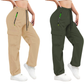 🔥50% 💥 Vintage-cargobyxor för dam med fickor – lös passform, andningsbara, justerbar midja ✨-25