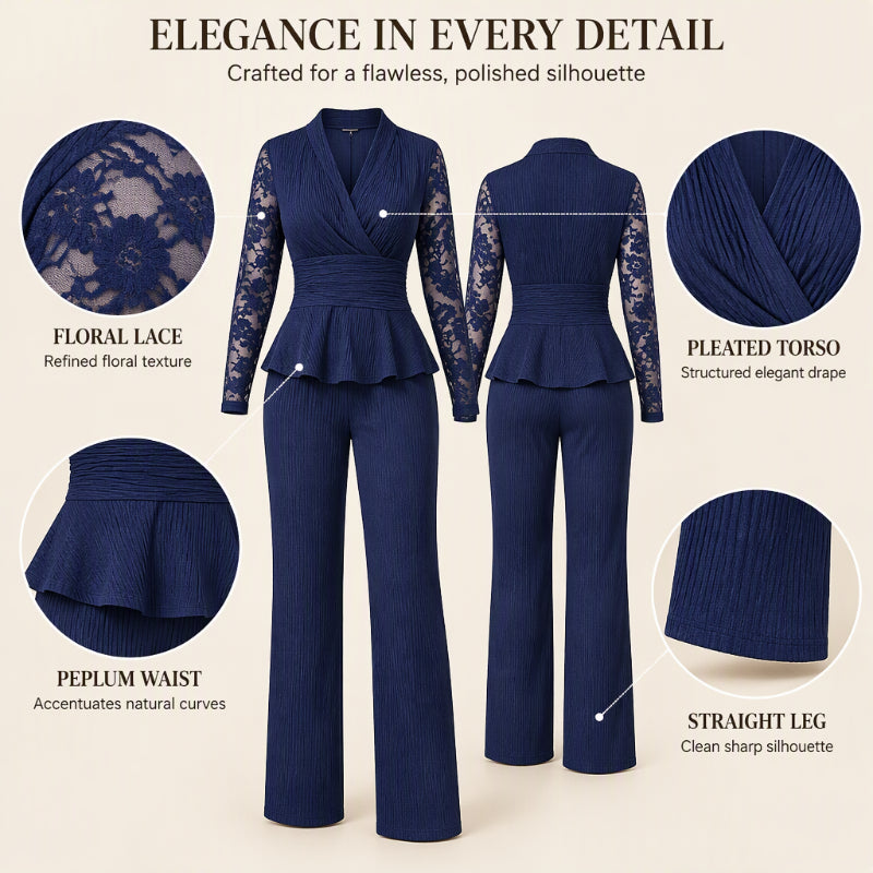 📢🎉50 % rabatt!!!🛍️✨Elegant tvådelat byxset för damer-5