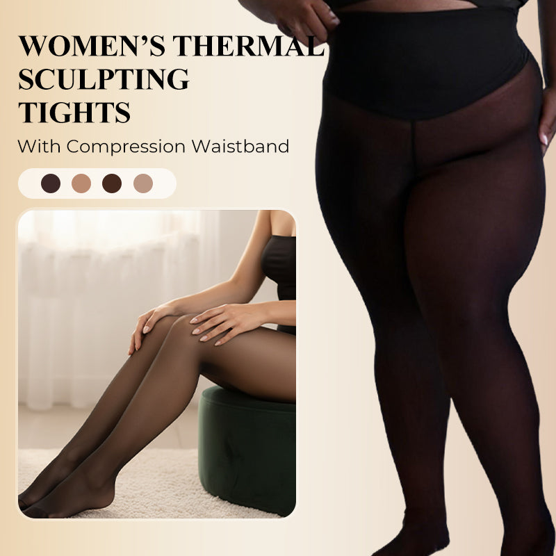 🔥Begränsad tid 50 % rabatt⏰Termiska formande tights för kvinnor med kompressionsmidjeband💕-7