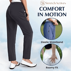 👖 50% RABATT! ✨ Damernas Ultra Mjuka Stretch Byxor – Perfekt Draperade, Bekväma & Avslappnade För Vardagsbruk 🎁-3