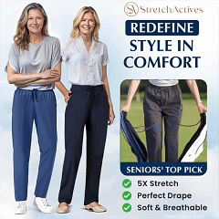 👖 50% RABATT! ✨ Damernas Ultra Mjuka Stretch Byxor – Perfekt Draperade, Bekväma & Avslappnade För Vardagsbruk 🎁