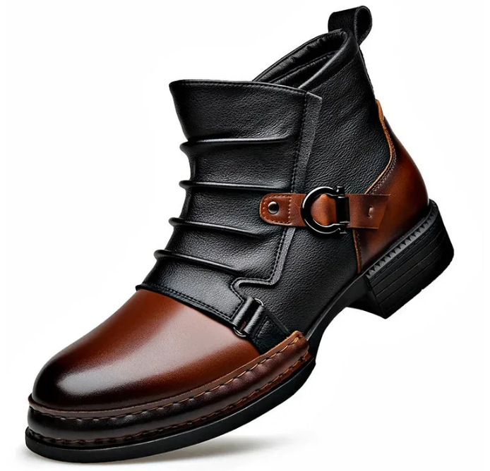 👞 Herrstövlar i äkta läder – Slitstarka, snygga och bekväma hela dagen för vardag och arbete 🔧-4