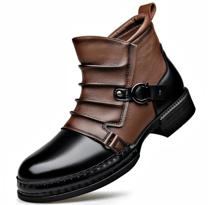 👞 Herrstövlar i äkta läder – Slitstarka, snygga och bekväma hela dagen för vardag och arbete 🔧-5