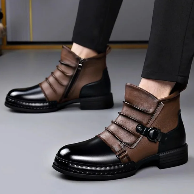 👞 Herrstövlar i äkta läder – Slitstarka, snygga och bekväma hela dagen för vardag och arbete 🔧-11