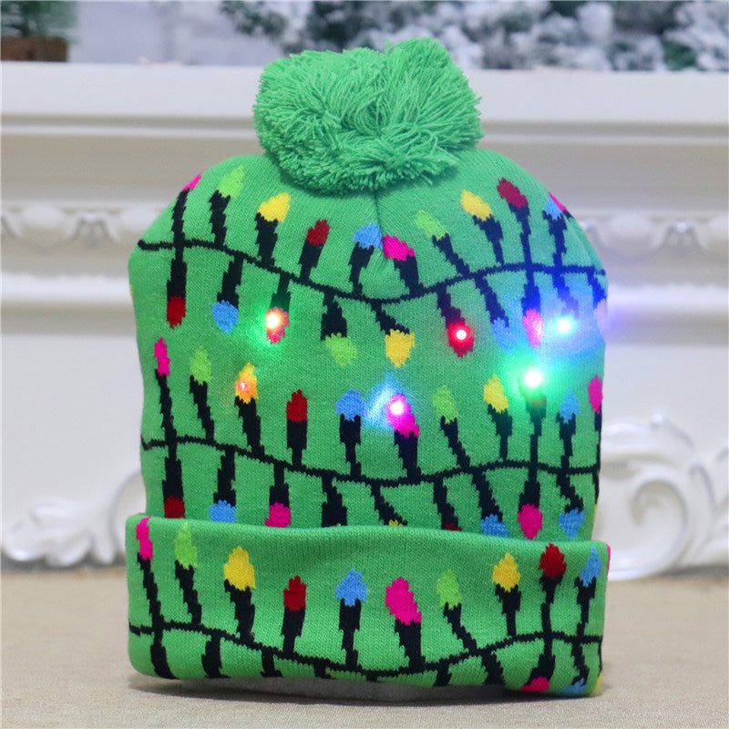 🔥50 % rabatt! 🎄 LED-belyst stickad julmössa – 6 blinkande jul-LED:er med 3 ljuslägen & pompom-9