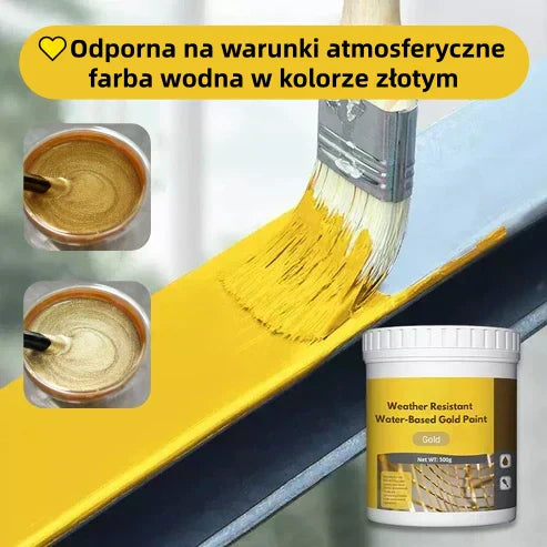 💛Odporna na warunki atmosferyczne farba wodna w kolorze złotym