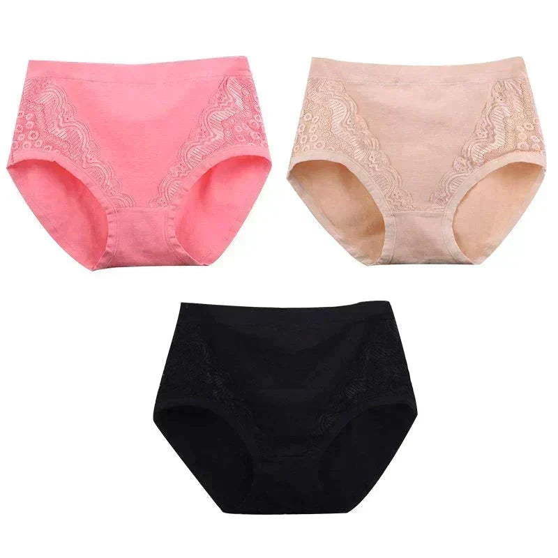 🔥⏰Köp 2 få 1 gratis🔥2026 Plus Size High Waist läckagesäkra bomullstrosor-2