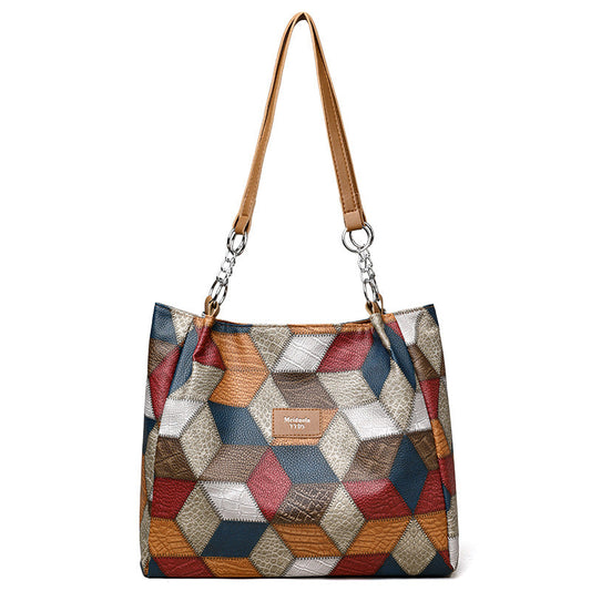 🥳👜Modna patchworkowa damska torba na ramię