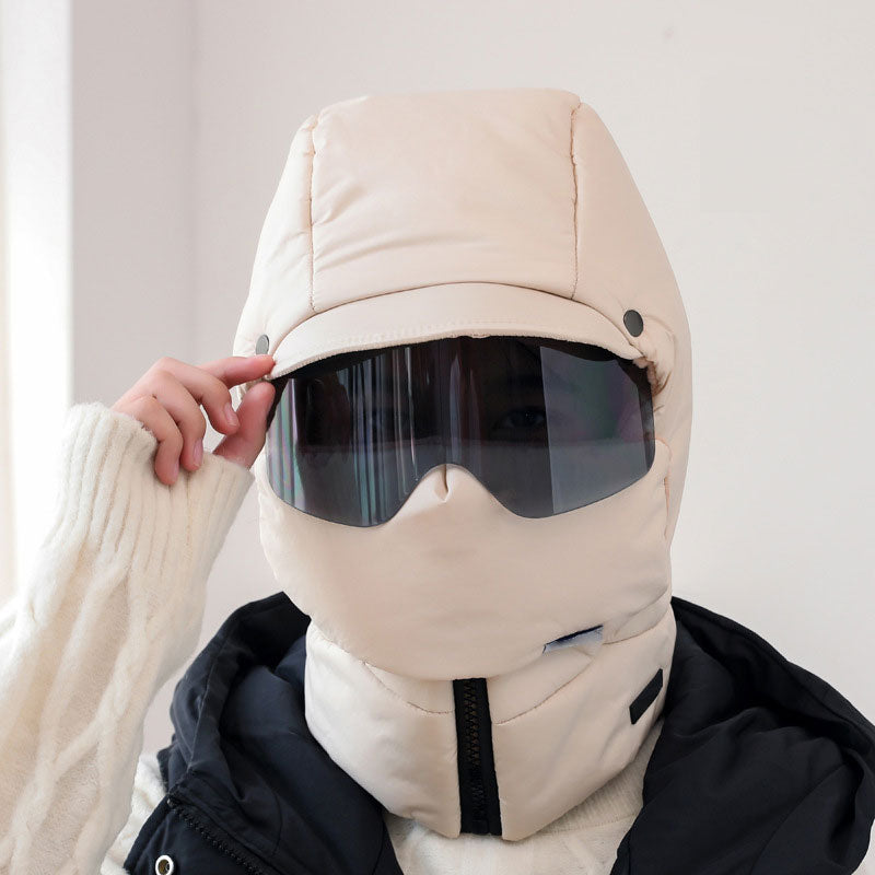 ❄️Vintererbjudande🍂-Vindtät Heltäckande Ridmask för utomhusbruk med glasögon-3