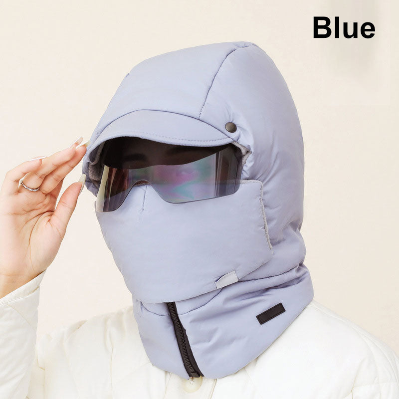 ❄️Vintererbjudande🍂-Vindtät Heltäckande Ridmask för utomhusbruk med glasögon-9