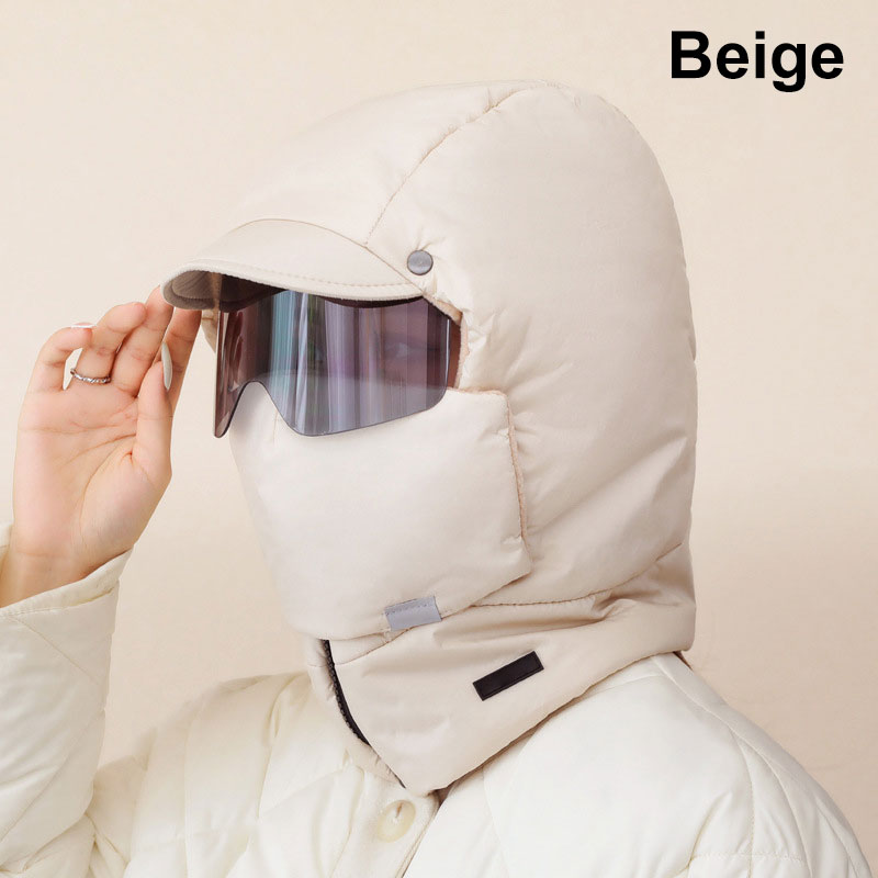 ❄️Vintererbjudande🍂-Vindtät Heltäckande Ridmask för utomhusbruk med glasögon-8
