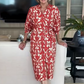 🌸Elegancka i stylowa sukienka z nadrukiem