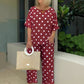 💖Damski dwuczęściowy zestaw Casual Polka Dot