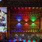 🔥✨4 LED Solar Colorful Wall Lights Światło zewnętrzne Wodoodporny