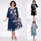 🎁🌸 Eleganckie sukienki damskie z okrągłym dekoltem w kwiaty