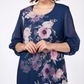 🎁🌸 Eleganckie sukienki damskie z okrągłym dekoltem w kwiaty