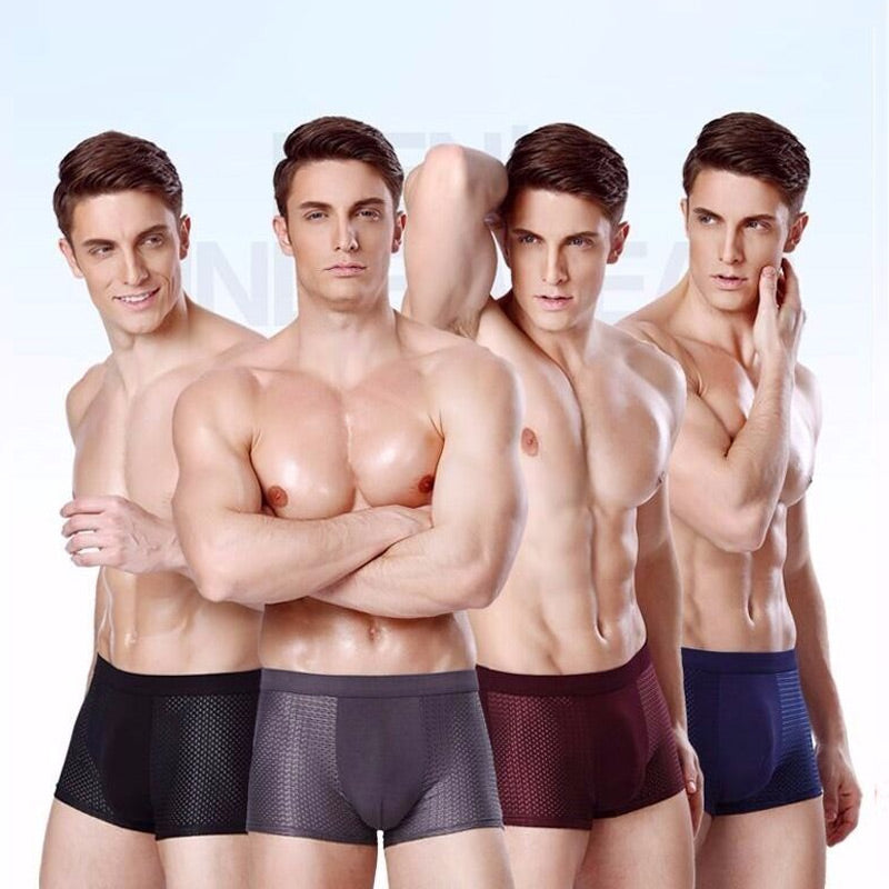 🔥50% Ice Silk Mesh Antibakteriella boxerkalsonger som andas-15